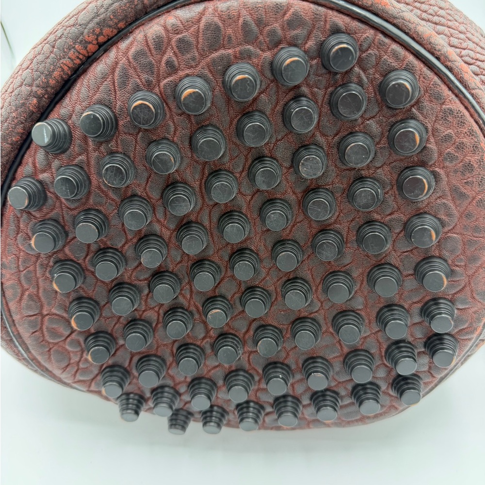 Alexander Wang Diego Bucket Bag Brown Textured Leather Studded - Picture 5 of 5